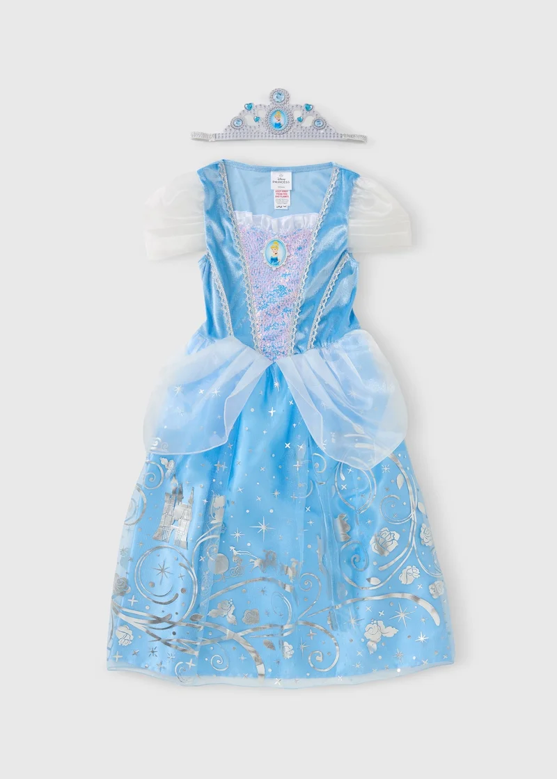 ماتلان Disney Girls Blue Cinderella Dress